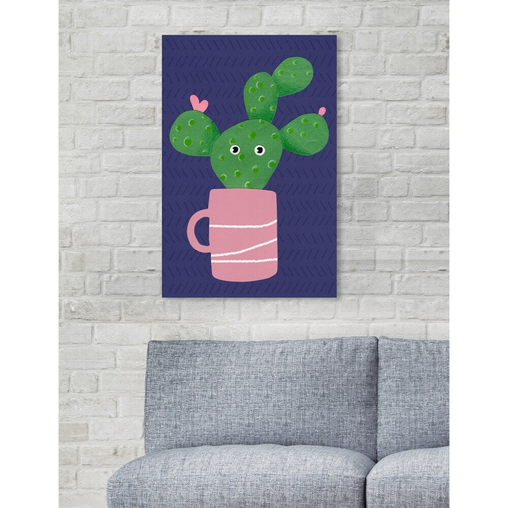 Oliver Gal 'My Name is Flor' Floral and Botanical Wall Art Canvas Print - Green, Pink