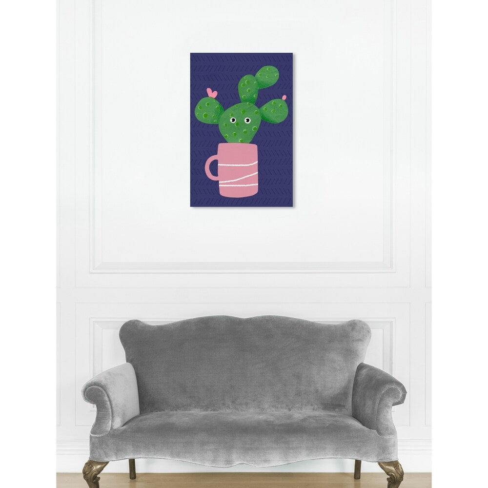 Oliver Gal 'My Name is Flor' Floral and Botanical Wall Art Canvas Print - Green, Pink