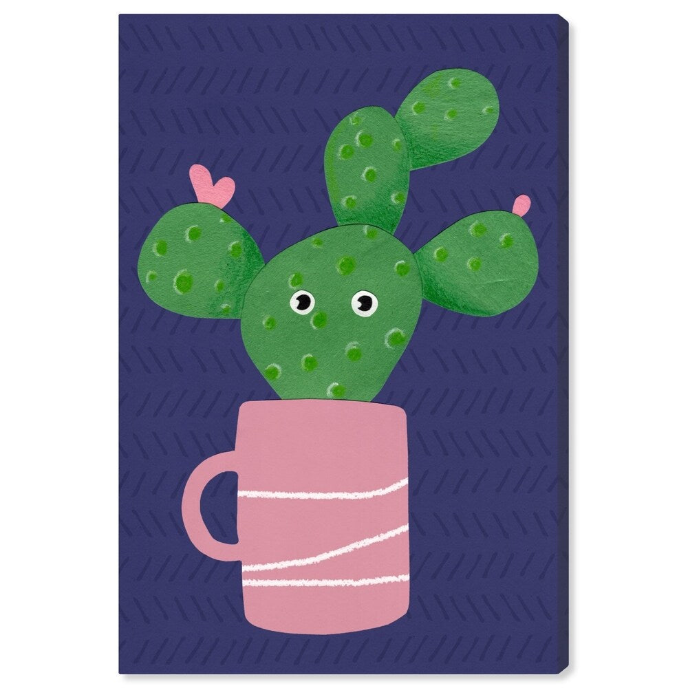 Oliver Gal 'My Name is Flor' Floral and Botanical Wall Art Canvas Print - Green, Pink