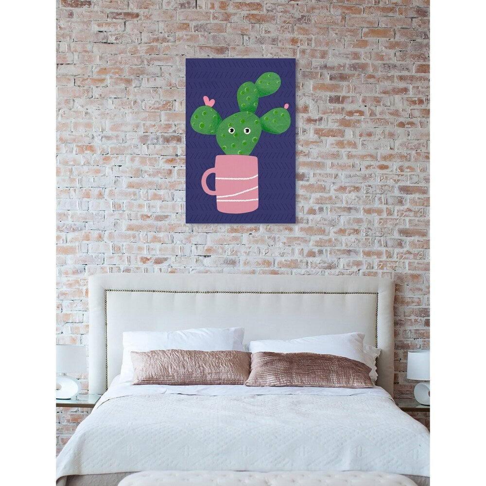 Oliver Gal 'My Name is Flor' Floral and Botanical Wall Art Canvas Print - Green, Pink