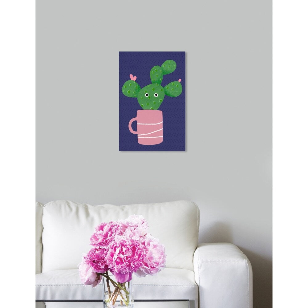 Oliver Gal 'My Name is Flor' Floral and Botanical Wall Art Canvas Print - Green, Pink