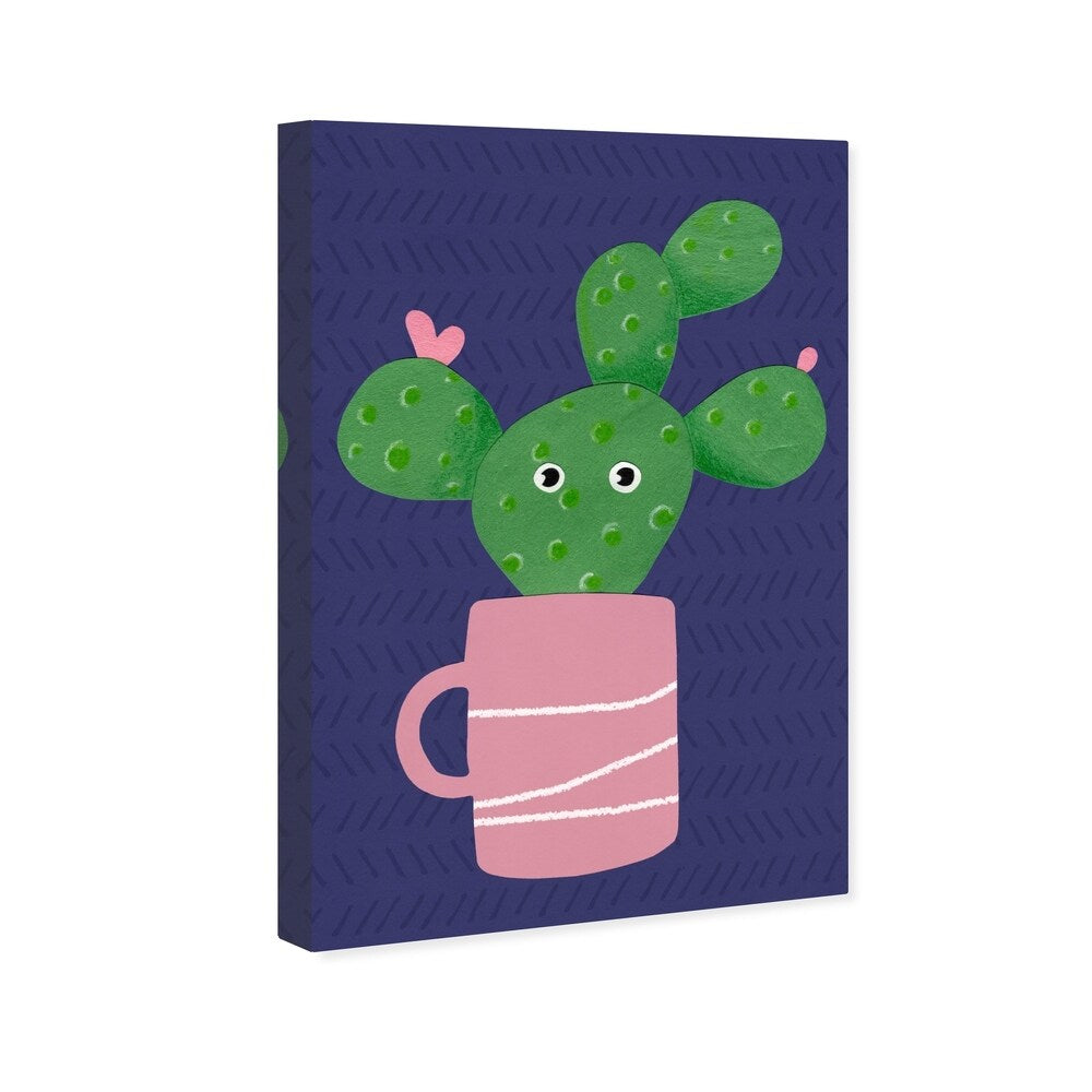 Oliver Gal 'My Name is Flor' Floral and Botanical Wall Art Canvas Print - Green, Pink