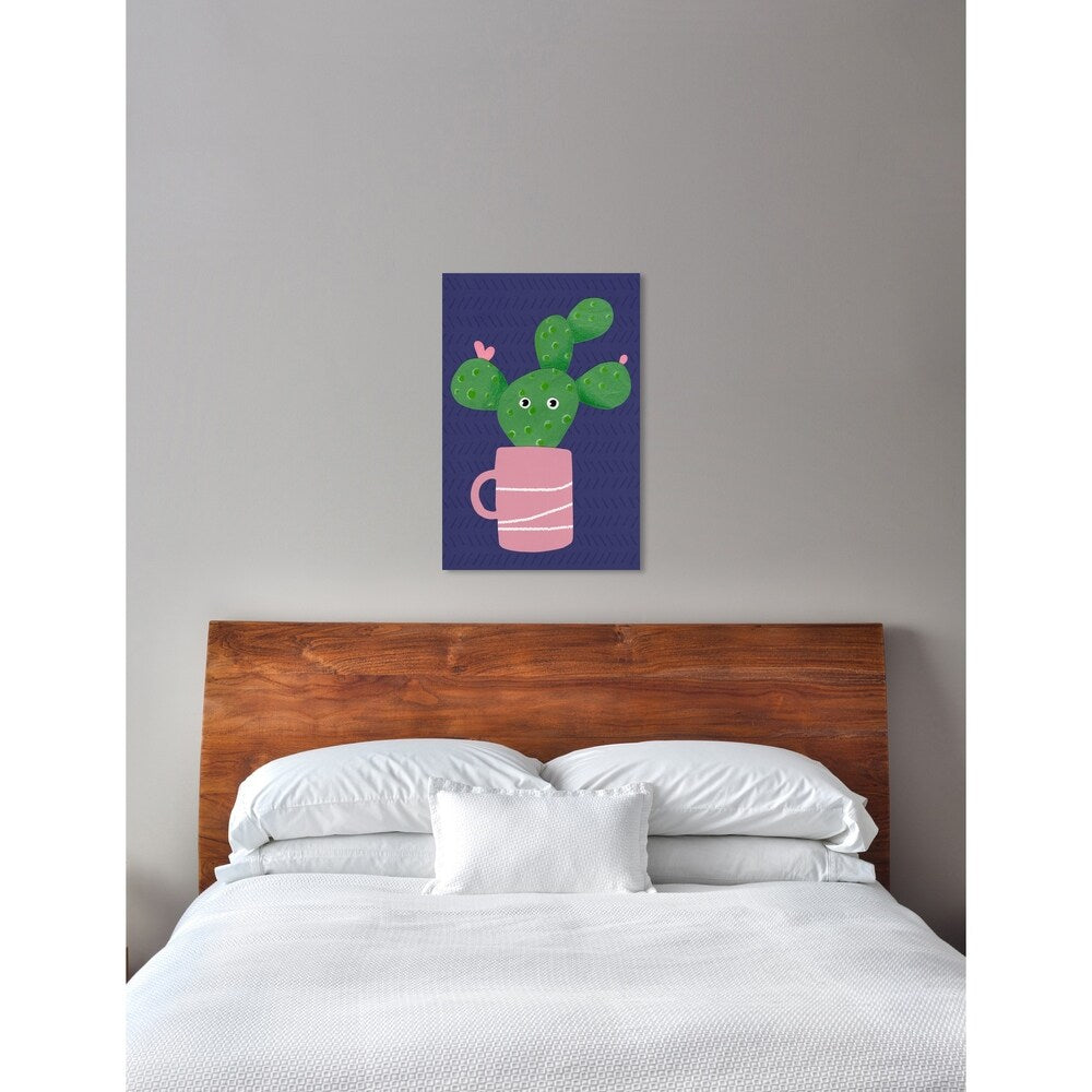 Oliver Gal 'My Name is Flor' Floral and Botanical Wall Art Canvas Print - Green, Pink