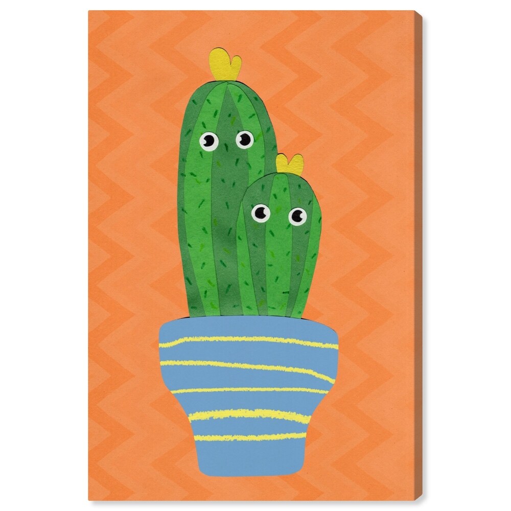 Oliver Gal 'Stuck Together' Floral and Botanical Wall Art Canvas Print - Orange, Green