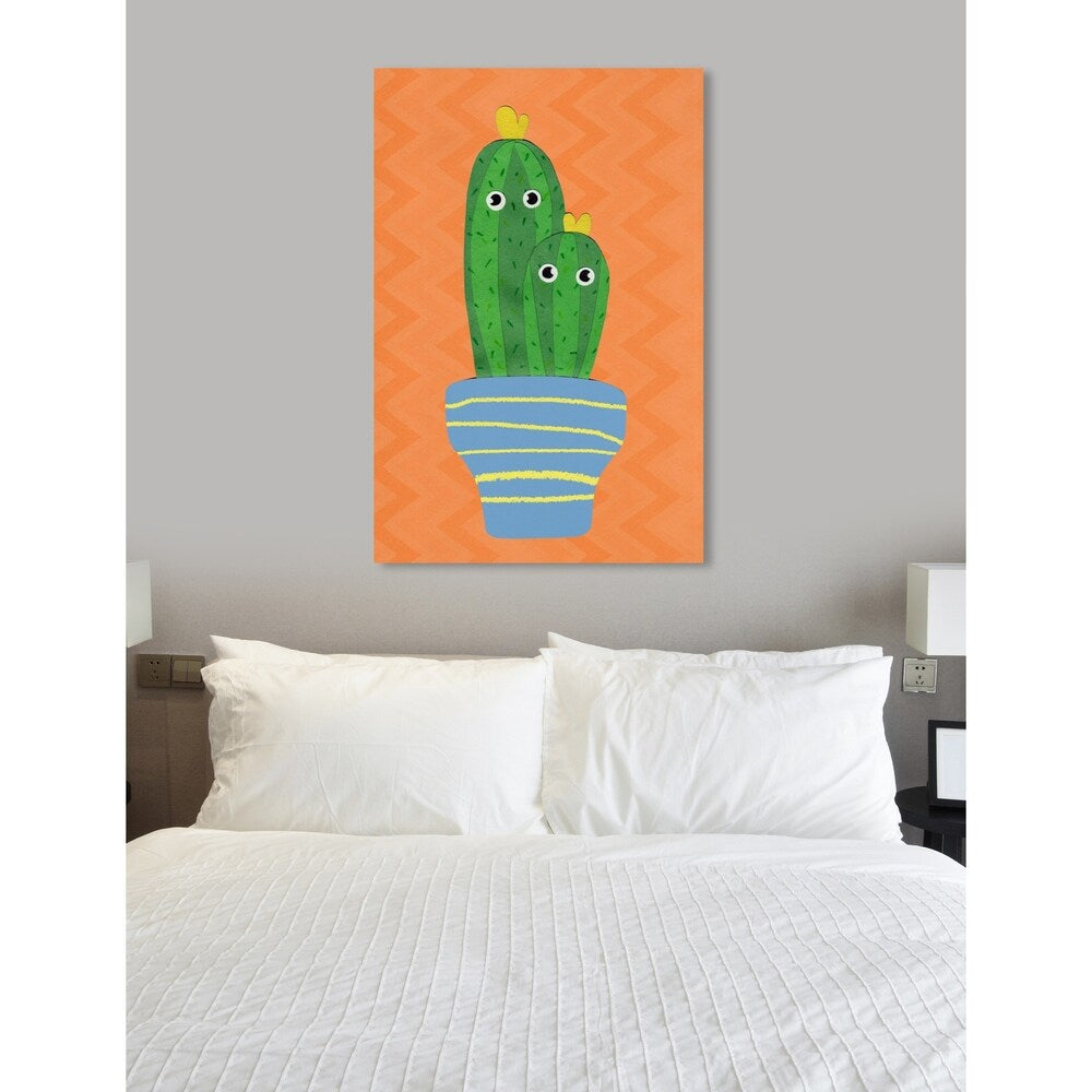 Oliver Gal 'Stuck Together' Floral and Botanical Wall Art Canvas Print - Orange, Green
