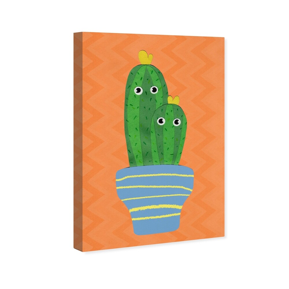 Oliver Gal 'Stuck Together' Floral and Botanical Wall Art Canvas Print - Orange, Green