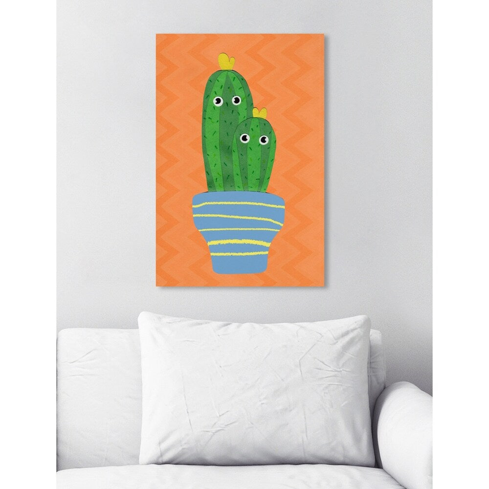 Oliver Gal 'Stuck Together' Floral and Botanical Wall Art Canvas Print - Orange, Green