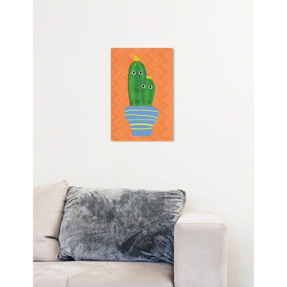Oliver Gal 'Stuck Together' Floral and Botanical Wall Art Canvas Print - Orange, Green
