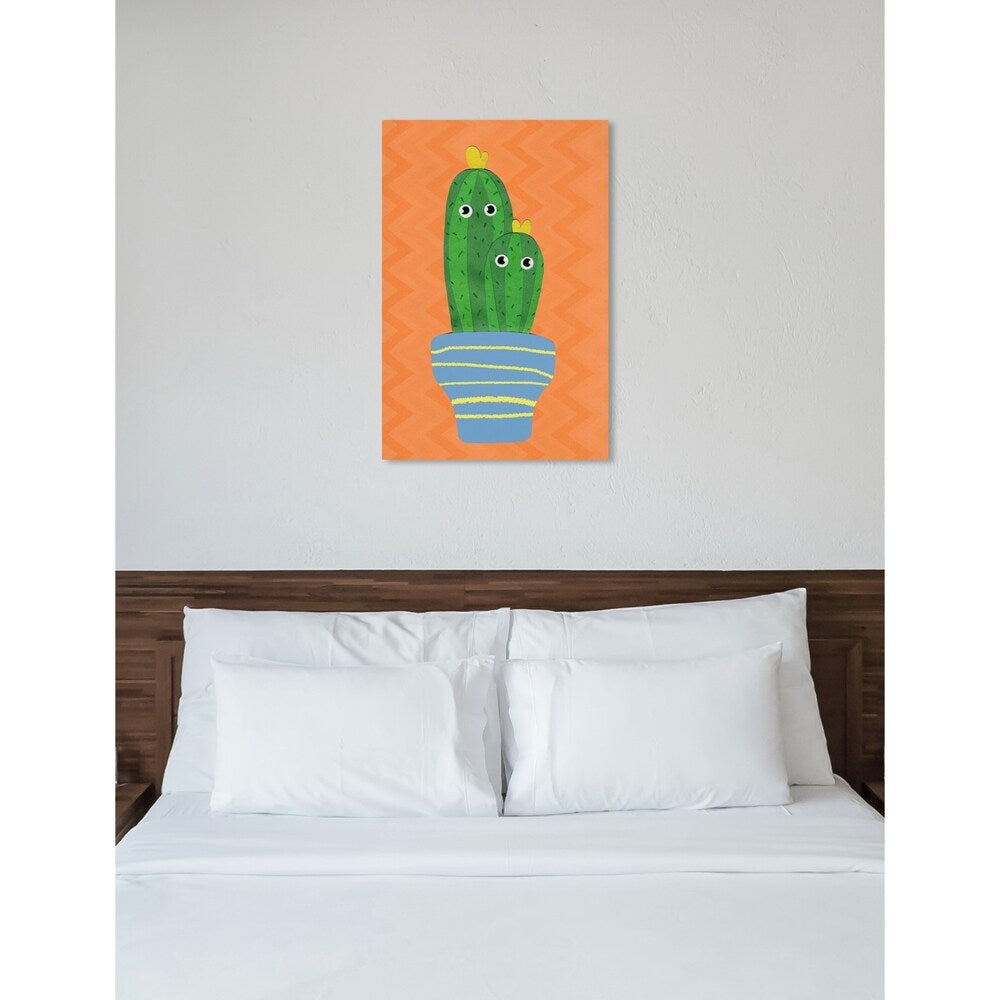Oliver Gal 'Stuck Together' Floral and Botanical Wall Art Canvas Print - Orange, Green