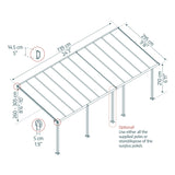 Olympia 10 ft. Gray/Bronze Aluminum Patio Cover
