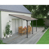 Olympia 10 ft. Gray/Bronze Aluminum Patio Cover