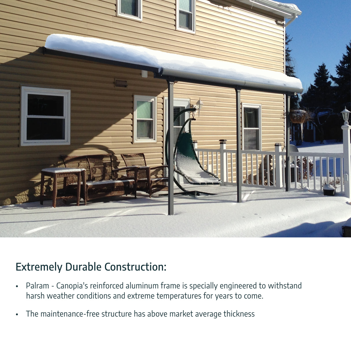 Olympia 10 ft. Gray/Bronze Aluminum Patio Cover