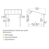 Olympia 10 ft. Gray/Bronze Aluminum Patio Cover