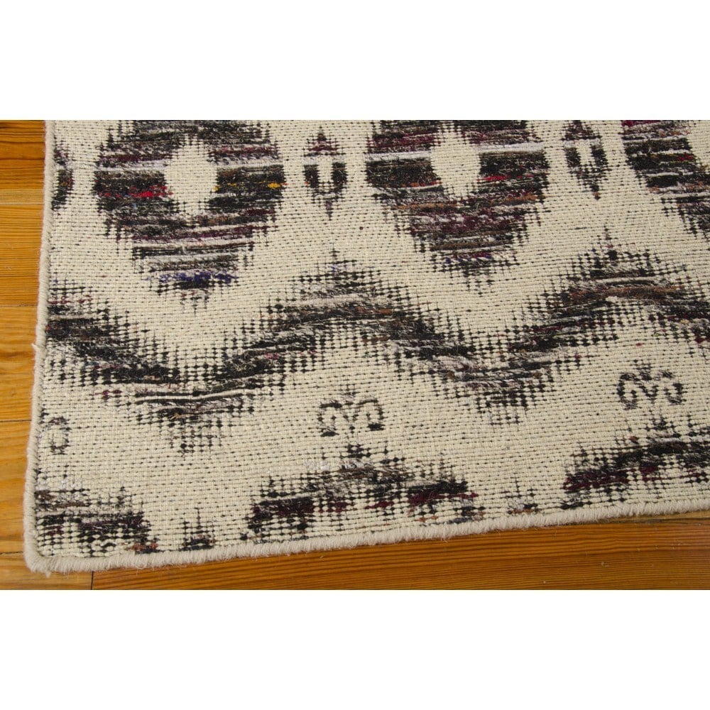 Rug Squared Olympia Beige Black Graphic Area Rug - 3'9" x 5'9"