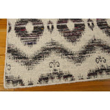 Rug Squared Olympia Beige Black Graphic Area Rug - 3'9" x 5'9"