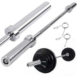 Olympic Barbell 5-Foot Barbell 176LB Capacity, 2 Inch Weightlifting Barbell, Weights Lifting Power Lifting (Silver)