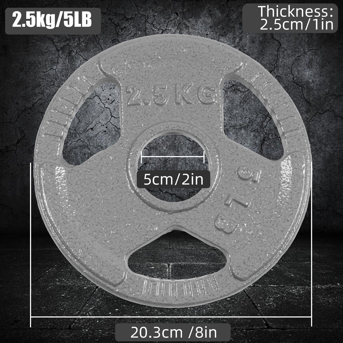 Olympic Weight Plates 5LB Plates Standard 2" Exercise Weights Weightlifting and Bodybuilding
