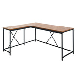 Olympus Wood and Metal Corner Desk