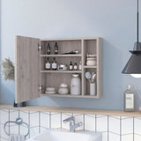 TUHOME Oman Medicine Cabinet with 2 Open Shelves, 3 Inner Shelves, and Mirror