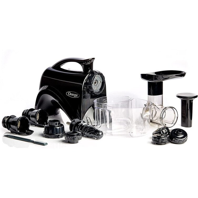 Omega Horizontal Nutrition Center Electric Juicer, Black
