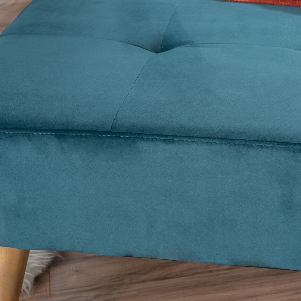 Omry Mid-Century Velvet Ottoman by Christopher Knight Home