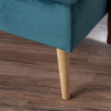 Omry Mid-Century Velvet Ottoman by Christopher Knight Home