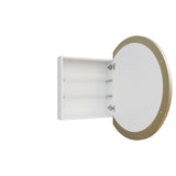 One Door Steel Frame Round Shape Medicine Cabinet