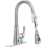 One-Handle High Arc Pulldown Modern Kitchen Faucet