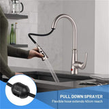 One-Handle High Arc Pulldown Modern Kitchen Faucet