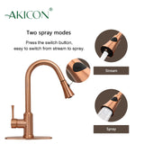 One-Handle Pull-Down Copper Kitchen Faucet - 16"