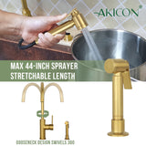 One-Handle Widespread Kitchen Faucet with Side Spray