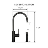 One-Handle Widespread Kitchen Faucet with Side Spray