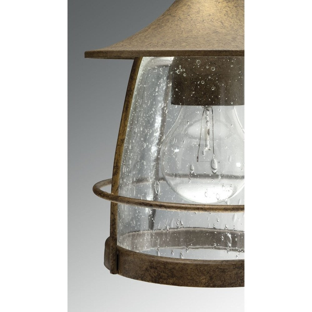 One Light Outside Wall Lantern with Nickel Finish