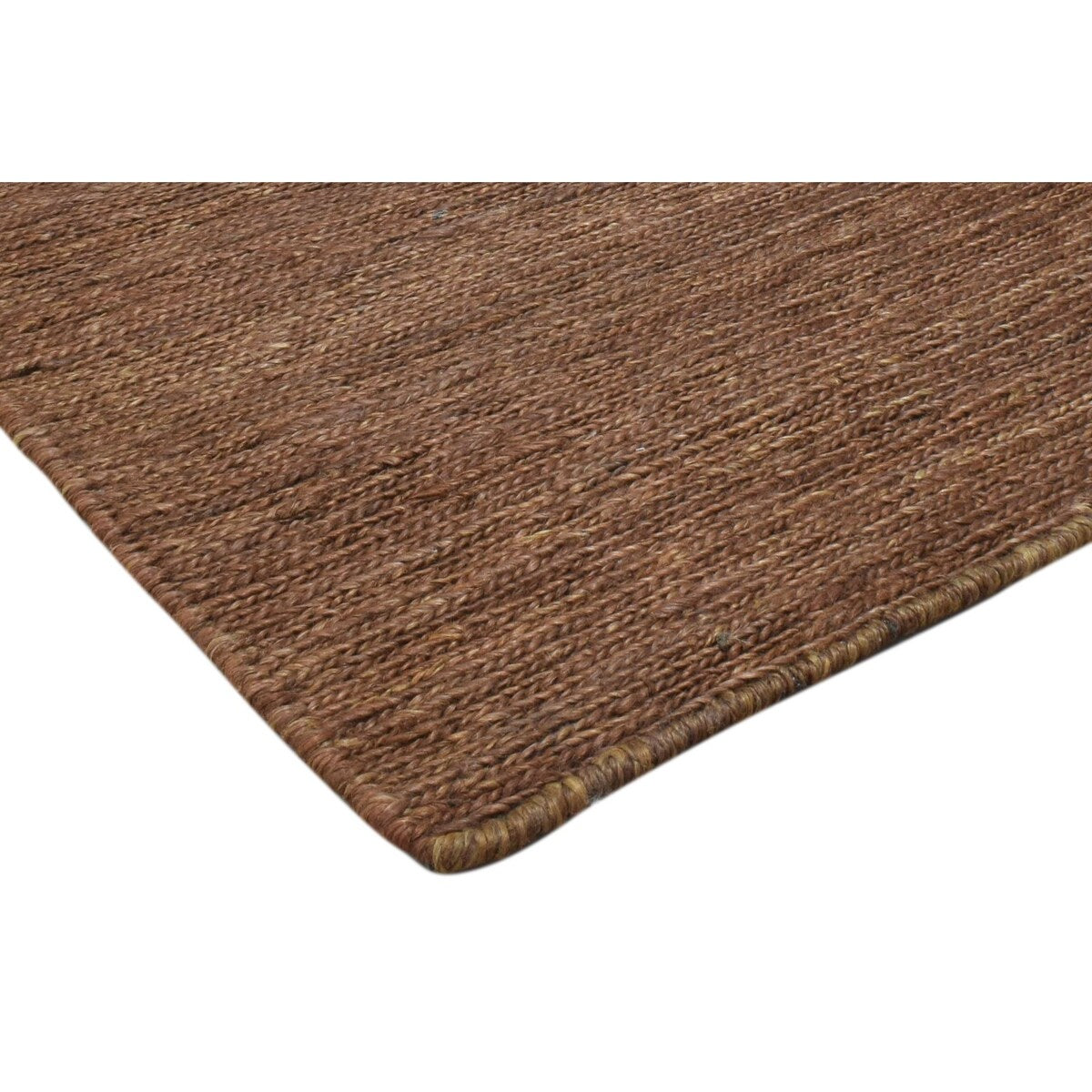 One of a Kind Hand-Knotted Modern & Contemporary 2' x 3' Solid Jute Brown Rug - 2'2"x3'0"