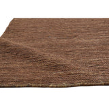 One of a Kind Hand-Knotted Modern & Contemporary 2' x 3' Solid Jute Brown Rug - 2'2"x3'0"