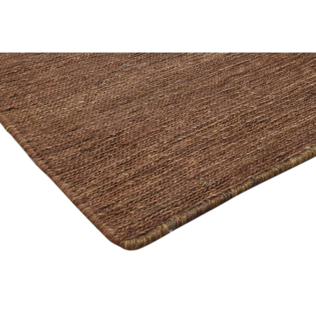 One of a Kind Hand-Knotted Modern & Contemporary 2' x 3' Solid Jute Brown Rug - 2'2"x3'0"
