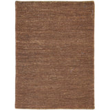 One of a Kind Hand-Knotted Modern & Contemporary 2' x 3' Solid Jute Brown Rug - 2'2"x3'0"
