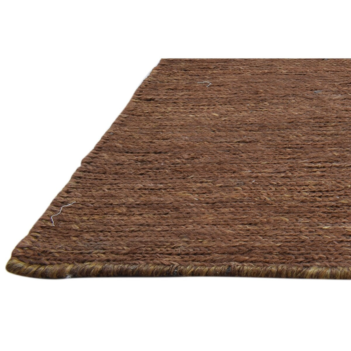 One of a Kind Hand-Knotted Modern & Contemporary 2' x 3' Solid Jute Brown Rug - 2'2"x3'0"