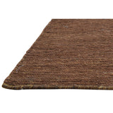 One of a Kind Hand-Knotted Modern & Contemporary 2' x 3' Solid Jute Brown Rug - 2'2"x3'0"