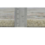 One of a Kind Hand-Tufted Persian 4' x 6' Oriental Wool Cream Rug - 4' x 6'