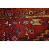 One of a Kind Heriz Geometric Hand-Knotted Wool Persian Oriental Rug - 9'1" x 4'4" Runner