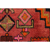 One of a Kind Heriz Geometric Hand-Knotted Wool Persian Oriental Rug - 9'1" x 4'4" Runner