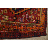 One of a Kind Heriz Geometric Hand-Knotted Wool Persian Oriental Rug - 9'1" x 4'4" Runner