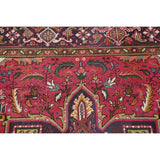 One of a Kind Heriz Geometric Handmade Wool Persian Oriental Area Rug - 9'1" x 6'5"