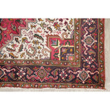 One of a Kind Heriz Geometric Handmade Wool Persian Oriental Area Rug - 9'1" x 6'5"