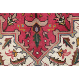 One of a Kind Heriz Geometric Handmade Wool Persian Oriental Area Rug - 9'1" x 6'5"
