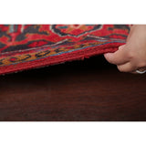 One of a Kind Heriz Geometric Handmade Wool Persian Oriental Area Rug - 9'11" x 7'4"