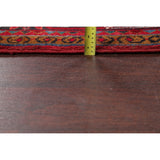 One of a Kind Heriz Geometric Handmade Wool Persian Oriental Area Rug - 9'11" x 7'4"