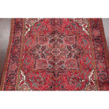 One of a Kind Heriz Geometric Handmade Wool Persian Oriental Area Rug - 9'11" x 7'4"