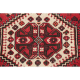 One of a Kind Shiraz Geometric Handmade Wool Persian Oriental Rug - 9'10" x 3'6" Runner